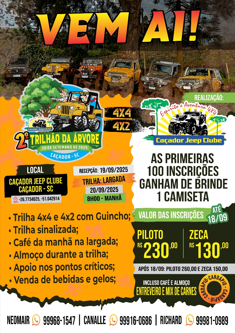 Emoção Off-Road em Caçador: Vem aí o 2º Trilhão da Árvore!
